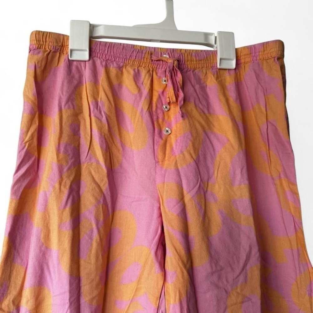 Lilly Pulitzer Pink & Orange Tropical Knit Pajama Pants S - Picture 2 of 8